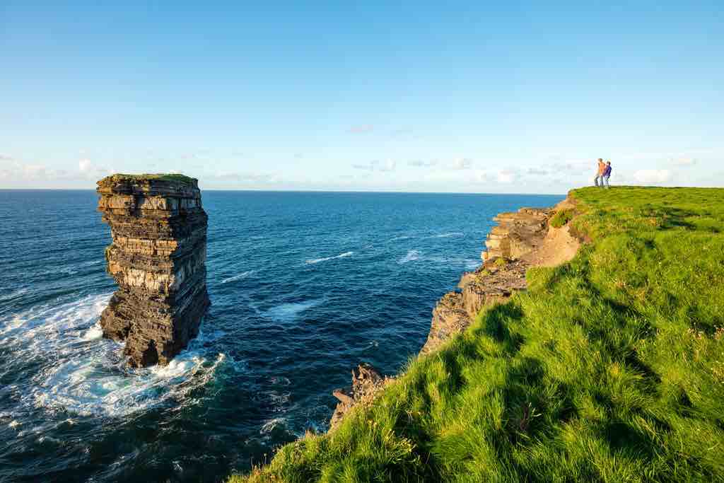 Ireland bucket list must do: Follow the cliff around Downpatrick Head and be impressed by Sea stack Dun briste